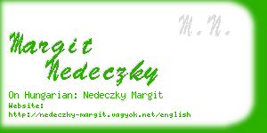 margit nedeczky business card